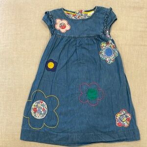 Mini Boden flower lined dress - VGUC - 6-7Y